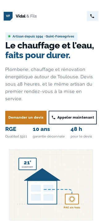 Le même modèle sur téléphone