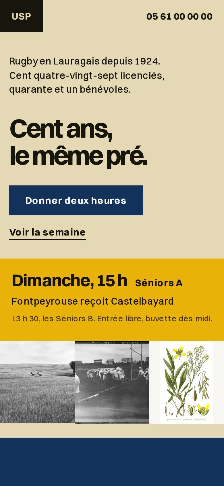 Le modèle « Club et association » sur un téléphone