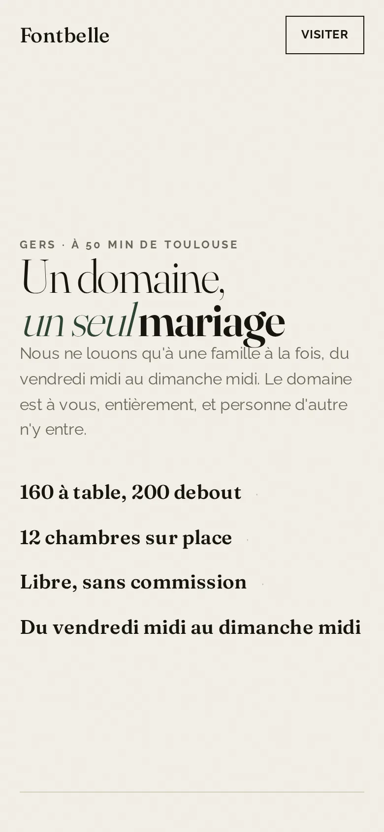 Le modèle « Domaine de réception » sur un téléphone