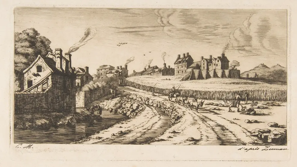 L'Entrée du faubourg Saint-Marceau, eau-forte de Charles Meryon