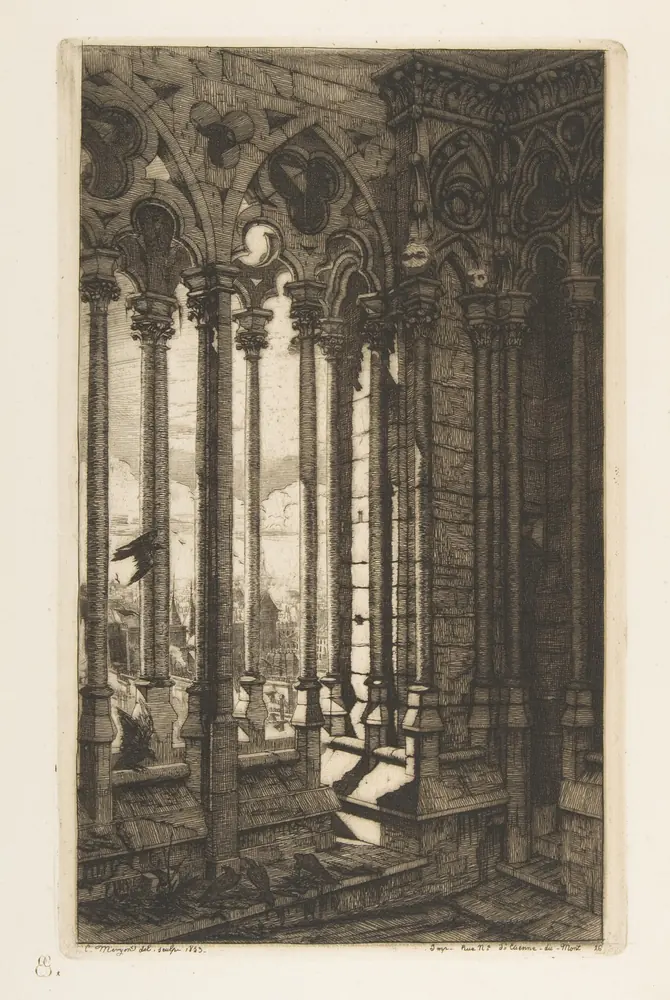La Galerie Notre-Dame, eau-forte de Charles Meryon
