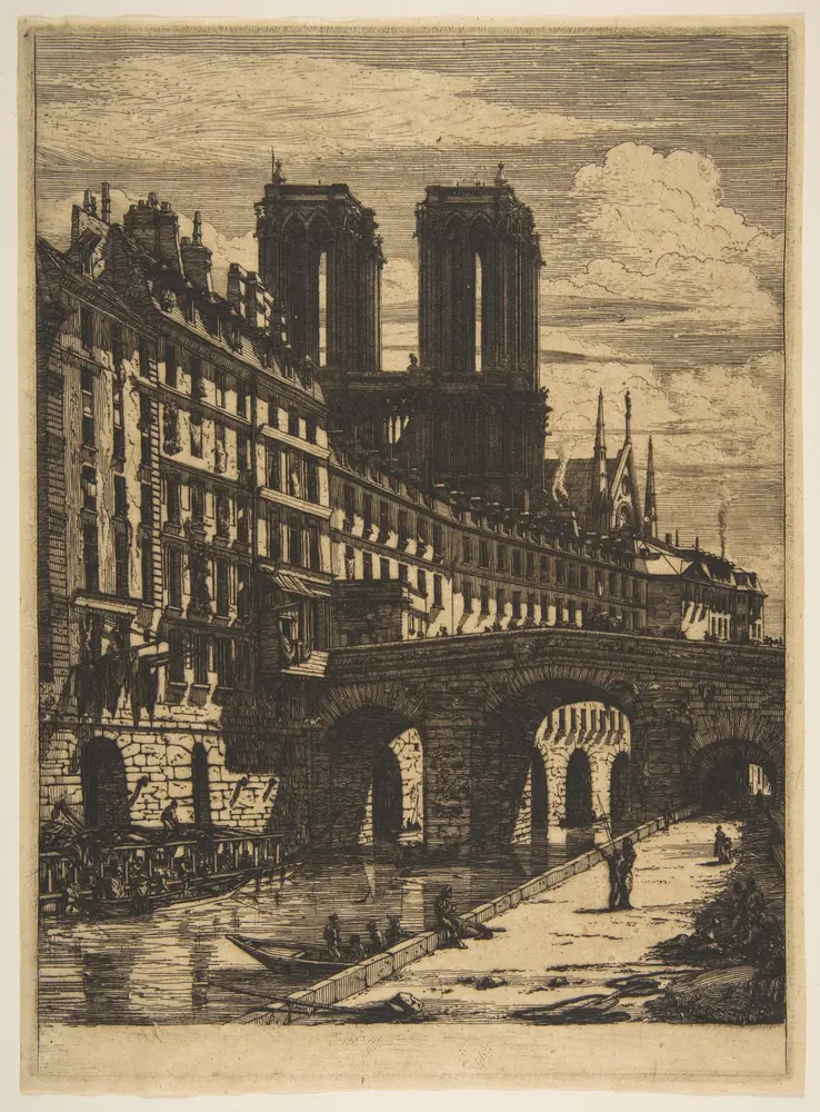Le Petit Pont, eau-forte de Charles Meryon