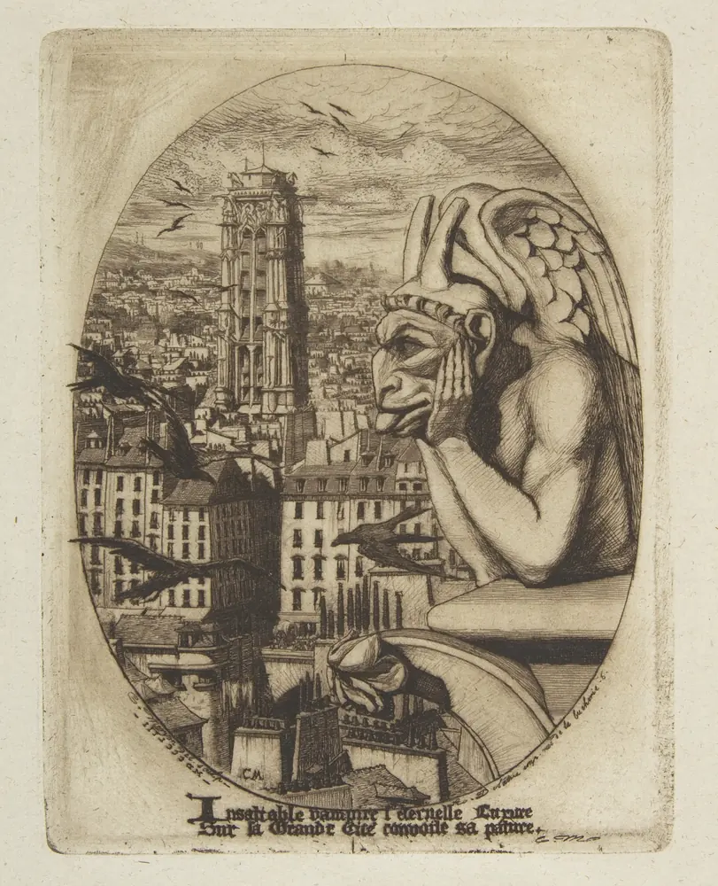 Le Stryge, eau-forte de Charles Meryon